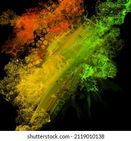 Modern colorful flow background on black. Wave Liquid shape in color banner. Art design for your design project. Vector illustration.