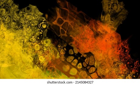 Modern colorful flow background on black. Wave Liquid shape in color banner. Art design for your design project. Vector illustration.
