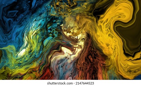 Fondo de flujo colorido moderno sobre negro. Forma líquida ondulada en el banner de color. Diseño artístico para su proyecto de diseño. Ilustración vectorial.