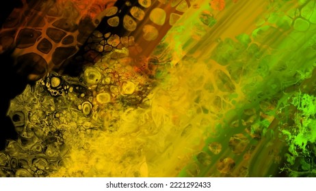 Fondo de flujo colorido moderno sobre negro. Forma líquida ondulada en el banner de color. Diseño artístico para su proyecto de diseño. Ilustración vectorial.