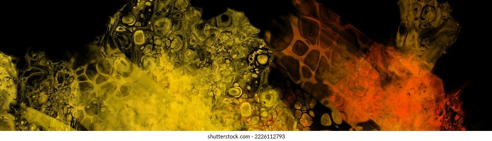 Moderner bunter Flusshintergrund auf Schwarz. Wave Liquid Form in Farbe Banner. Kunstdesign für Ihr Gestaltungsprojekt. Vektorgrafik.