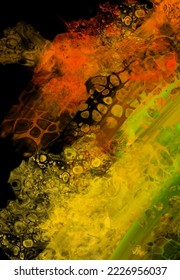 Modern colorful flow background on black. Wave Liquid shape in color banner. Art design for your design project. Vector illustration.