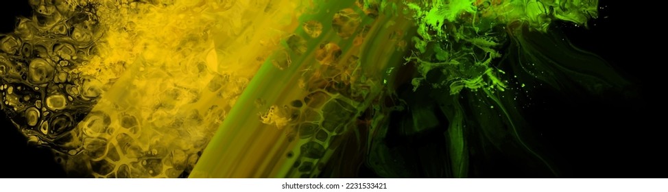 Modern colorful flow background on black. Wave Liquid shape in color banner. Art design for your design project. Vector illustration.