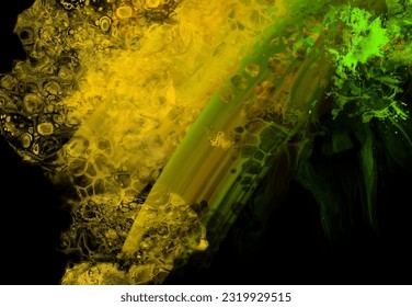 Modern colorful flow background on black. Wave Liquid shape in color banner. Art design for your design project. Vector illustration.