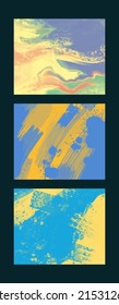 Modern colorful flow backgrounds set. Abstract color banners collection. Art for your design project. Vector illustration.
