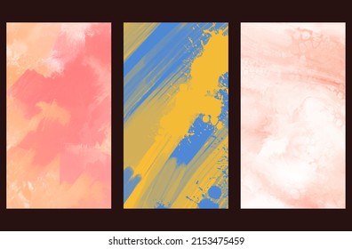 Modern colorful flow backgrounds set. Abstract color banners collection. Art for your design project. Vector illustration.