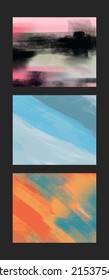 Modern colorful flow backgrounds set. Abstract color banners collection. Art for your design project. Vector illustration.