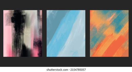 Modern colorful flow backgrounds set. Abstract color banners collection. Art for your design project. Vector illustration.