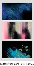 Montaje moderno y colorido de fondo. Colección de banners de color abstracto. Arte para tu proyecto de diseño. Ilustración vectorial.