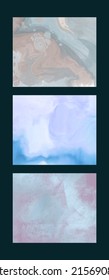 Modern colorful flow backgrounds set. Abstract color banners collection. Art for your design project. Vector illustration.
