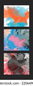 Montaje moderno y colorido de fondo. Colección de banners de color abstracto. Arte para tu proyecto de diseño. Ilustración vectorial.