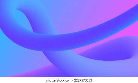 Modern colorful flow line poster. Dynamic 3d shape. Wave gradient mesh Liquid shape in neon purple background color. Abstract lava design for your project. Vector illustration. Trendy wallpaper 