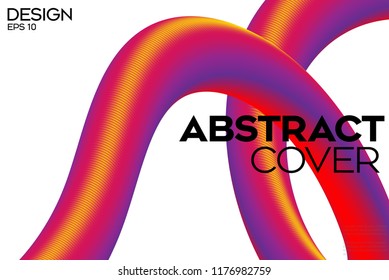Modern colorful flow poster. . 3d Fluid shape illustration in White color background. Art design for your design project. Vector illustration EPS10