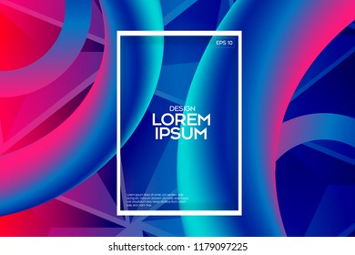 Modern colorful flow poster. . 3d Fluid shape illustration.Art design for your design project. Vector illustration EPS10