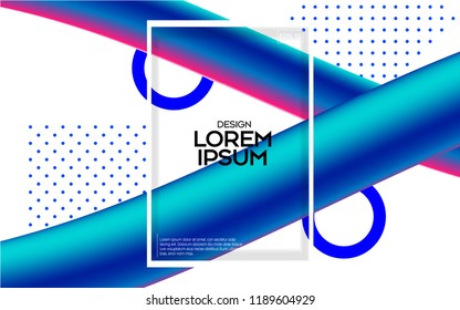 Modern colorful flow poster. . 3d Fluid shape illustration.Art design for your design project. Vector illustration EPS10