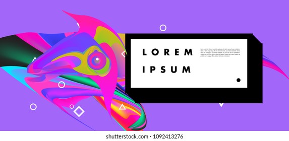 Modern colorful flow poster with bird head. Wave Liquid shape in colorful background. Art design for your design project. Vector illustration EPS10