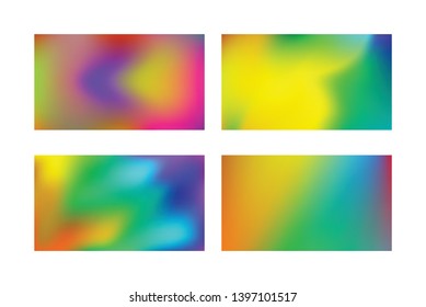 Modern colorful flow poster. Set of Modern Colorful Mesh Background for Banner or Print.