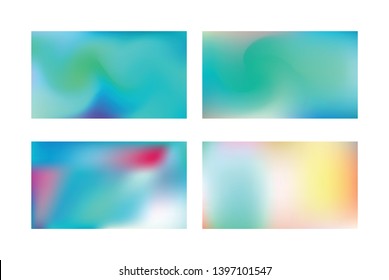 Modern colorful flow poster. Set of Modern Colorful Mesh Background for Banner or Print.