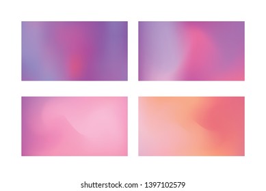 Modern colorful flow poster. Set of Modern Colorful Mesh Background for Banner or Print.