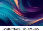 Modern colorful flow poster. Wave Liquid shape in black color background. Art design for your design project. Vector illustration EPS10