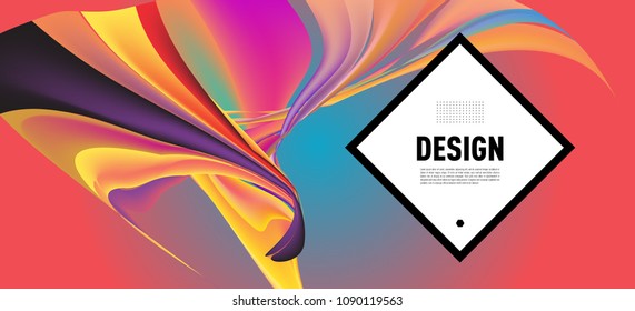 Modern colorful flow poster. Wave Liquid shape in colorful background. Art design for your design project. Vector illustration EPS10
