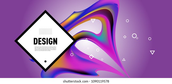 Modern colorful flow poster. Wave Liquid shape in colorful background. Art design for your design project. Vector illustration EPS10