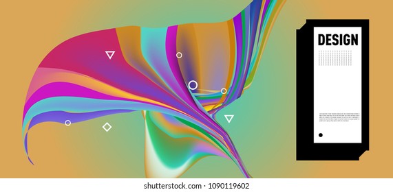 Modern colorful flow poster. Wave Liquid shape in colorful background. Art design for your design project. Vector illustration EPS10