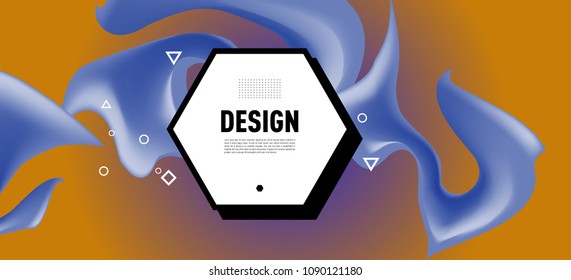 Modern colorful flow poster. Wave Liquid shape in colorful background. Art design for your design project. Vector illustration EPS10