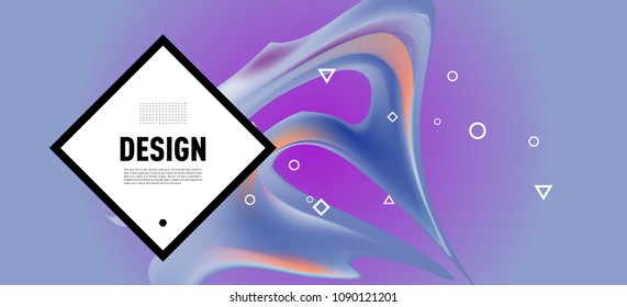 Modern colorful flow poster. Wave Liquid shape in colorful background. Art design for your design project. Vector illustration EPS10