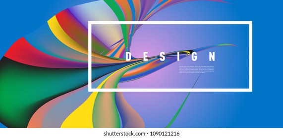 Modern colorful flow poster. Wave Liquid shape in colorful background. Art design for your design project. Vector illustration EPS10