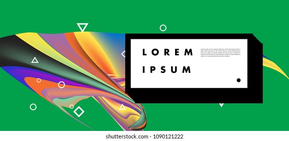 Modern colorful flow poster. Wave Liquid shape in colorful background. Art design for your design project. Vector illustration EPS10