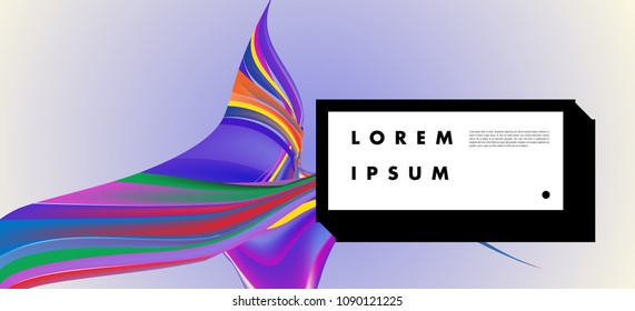 Modern colorful flow poster. Wave Liquid shape in colorful background. Art design for your design project. Vector illustration EPS10