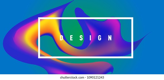 Modern colorful flow poster. Wave Liquid shape in colorful background. Art design for your design project. Vector illustration EPS10