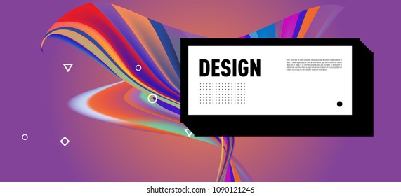Modern colorful flow poster. Wave Liquid shape in colorful background. Art design for your design project. Vector illustration EPS10