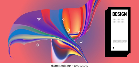Modern colorful flow poster. Wave Liquid shape in colorful background. Art design for your design project. Vector illustration EPS10