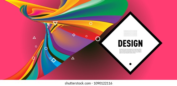 Modern colorful flow poster. Wave Liquid shape in colorful background. Art design for your design project. Vector illustration EPS10