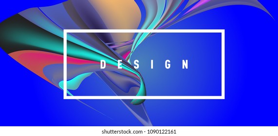 Modern colorful flow poster. Wave Liquid shape in colorful background. Art design for your design project. Vector illustration EPS10