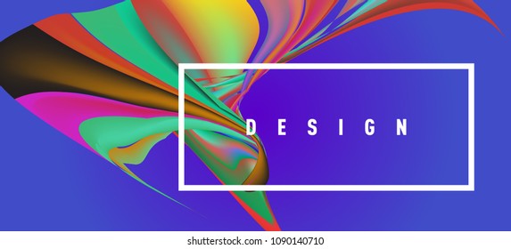 Modern colorful flow poster. Wave Liquid shape in colorful background. Art design for your design project. Vector illustration EPS10