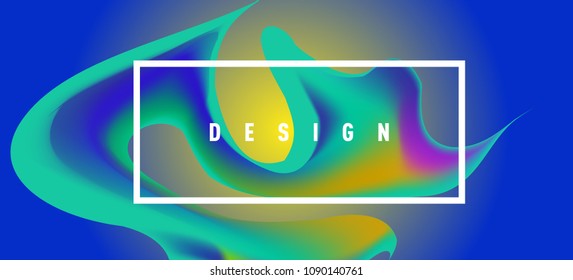 Modern colorful flow poster. Wave Liquid shape in colorful background. Art design for your design project. Vector illustration EPS10