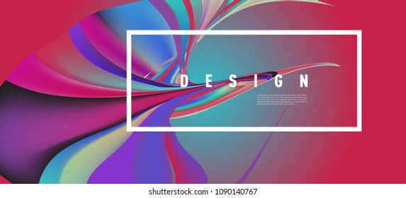 Modern colorful flow poster. Wave Liquid shape in colorful background. Art design for your design project. Vector illustration EPS10
