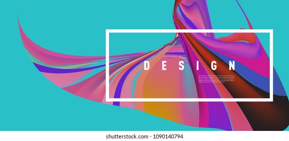 Modern colorful flow poster. Wave Liquid shape in colorful background. Art design for your design project. Vector illustration EPS10