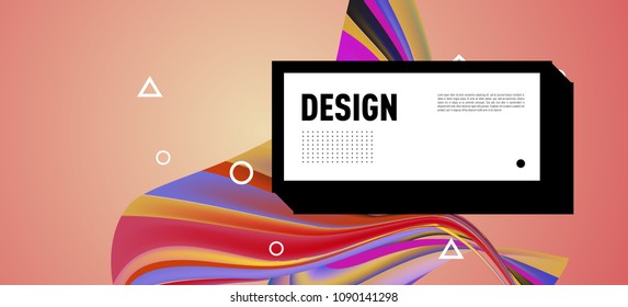 Modern colorful flow poster. Wave Liquid shape in colorful background. Art design for your design project. Vector illustration EPS10