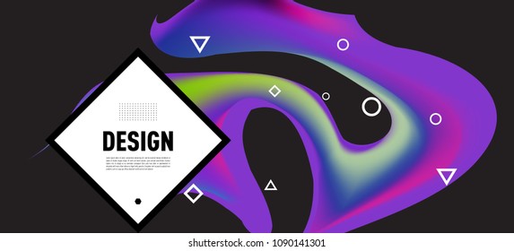 Modern colorful flow poster. Wave Liquid shape in colorful background. Art design for your design project. Vector illustration EPS10