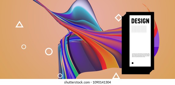Modern colorful flow poster. Wave Liquid shape in colorful background. Art design for your design project. Vector illustration EPS10