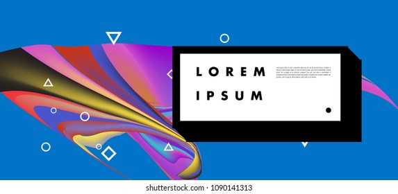 Modern colorful flow poster. Wave Liquid shape in colorful background. Art design for your design project. Vector illustration EPS10