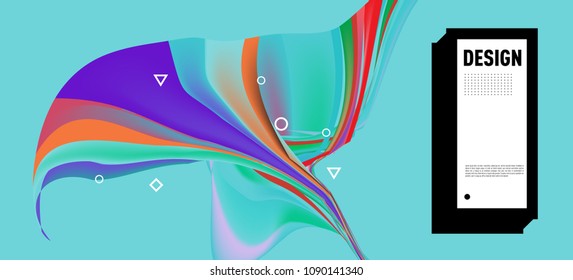 Modern colorful flow poster. Wave Liquid shape in colorful background. Art design for your design project. Vector illustration EPS10
