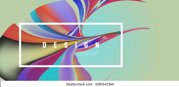 Modern colorful flow poster. Wave Liquid shape in colorful background. Art design for your design project. Vector illustration EPS10