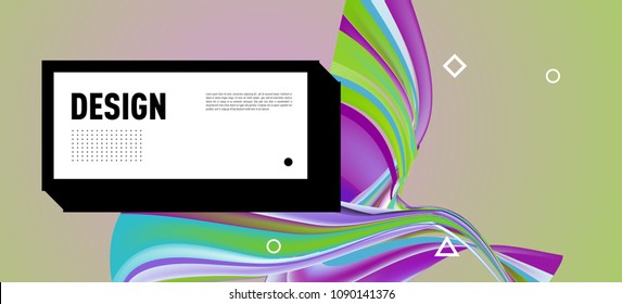Modern colorful flow poster. Wave Liquid shape in colorful background. Art design for your design project. Vector illustration EPS10