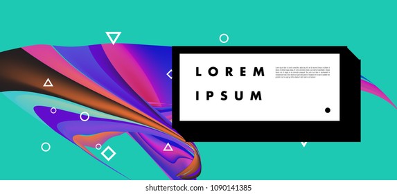 Modern colorful flow poster. Wave Liquid shape in colorful background. Art design for your design project. Vector illustration EPS10
