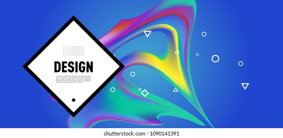 Modern colorful flow poster. Wave Liquid shape in colorful background. Art design for your design project. Vector illustration EPS10
